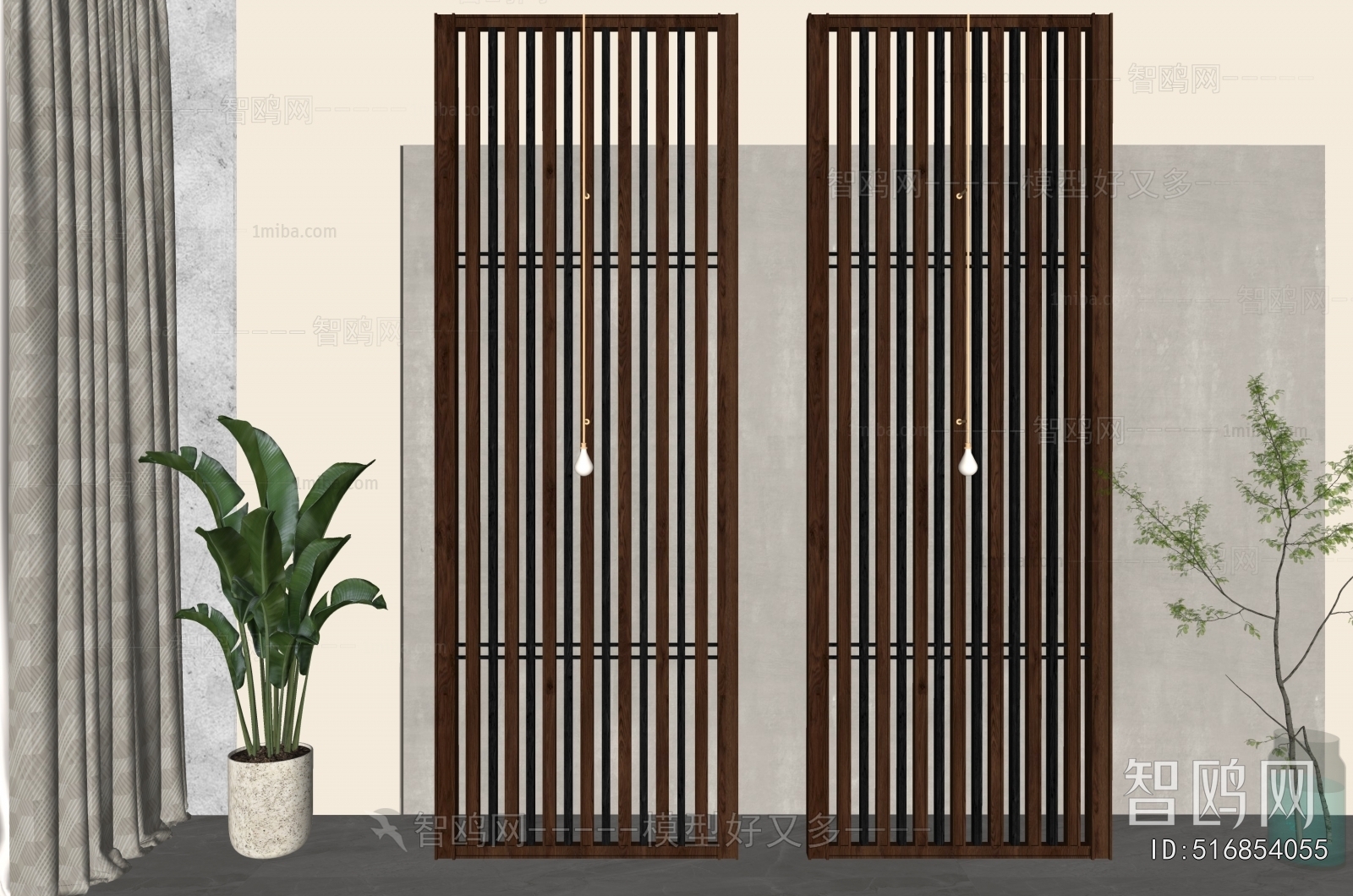 New Chinese Style Wooden Screen Partition