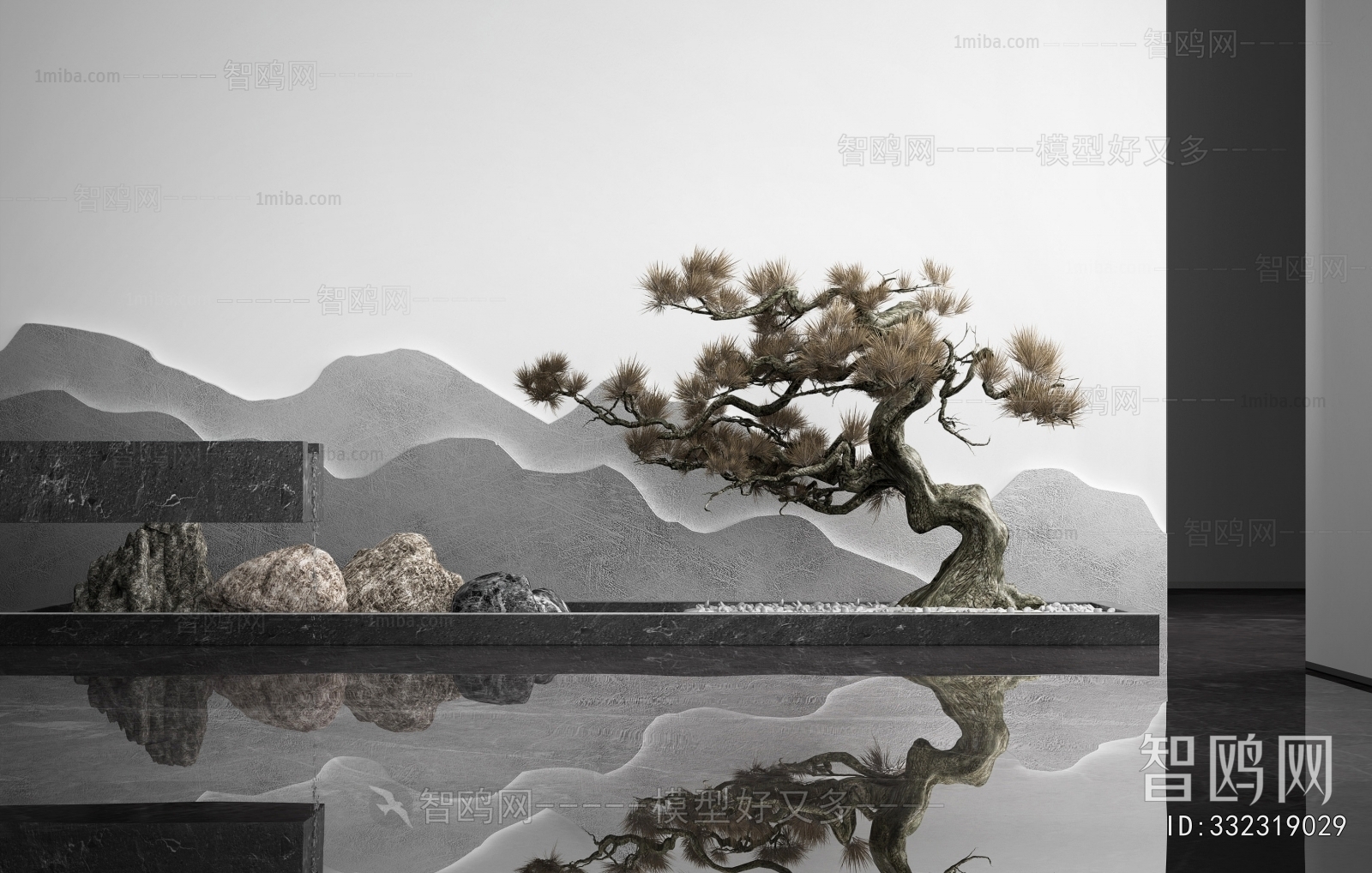 New Chinese Style Rockery Waterscape