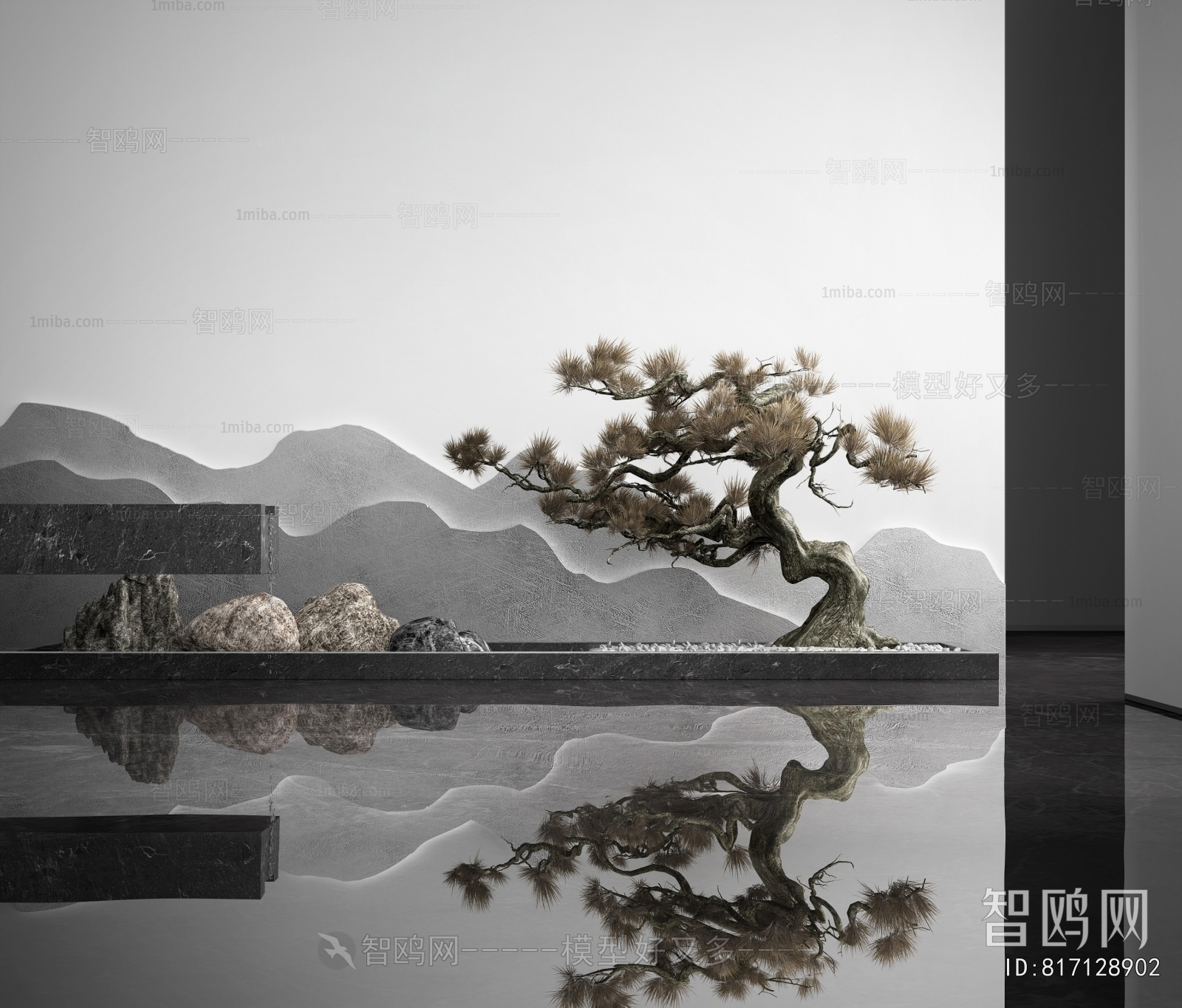 New Chinese Style Rockery Waterscape