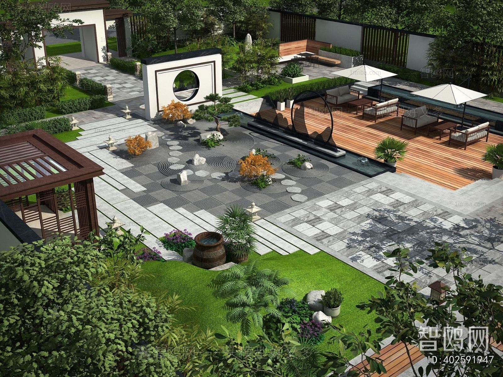 New Chinese Style Courtyard/landscape