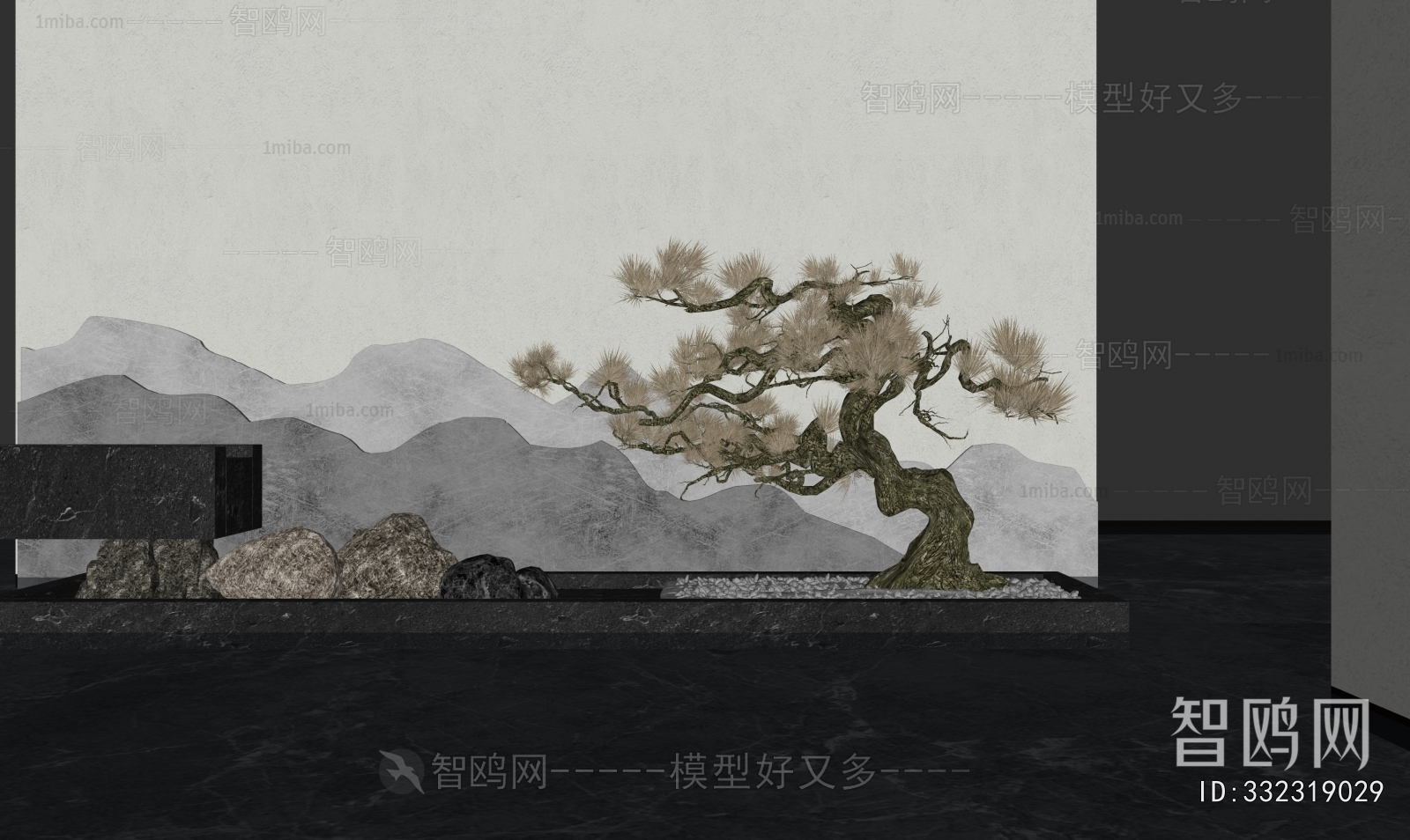 New Chinese Style Rockery Waterscape