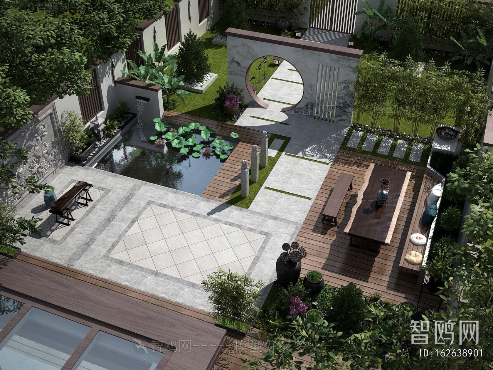 New Chinese Style Courtyard/landscape