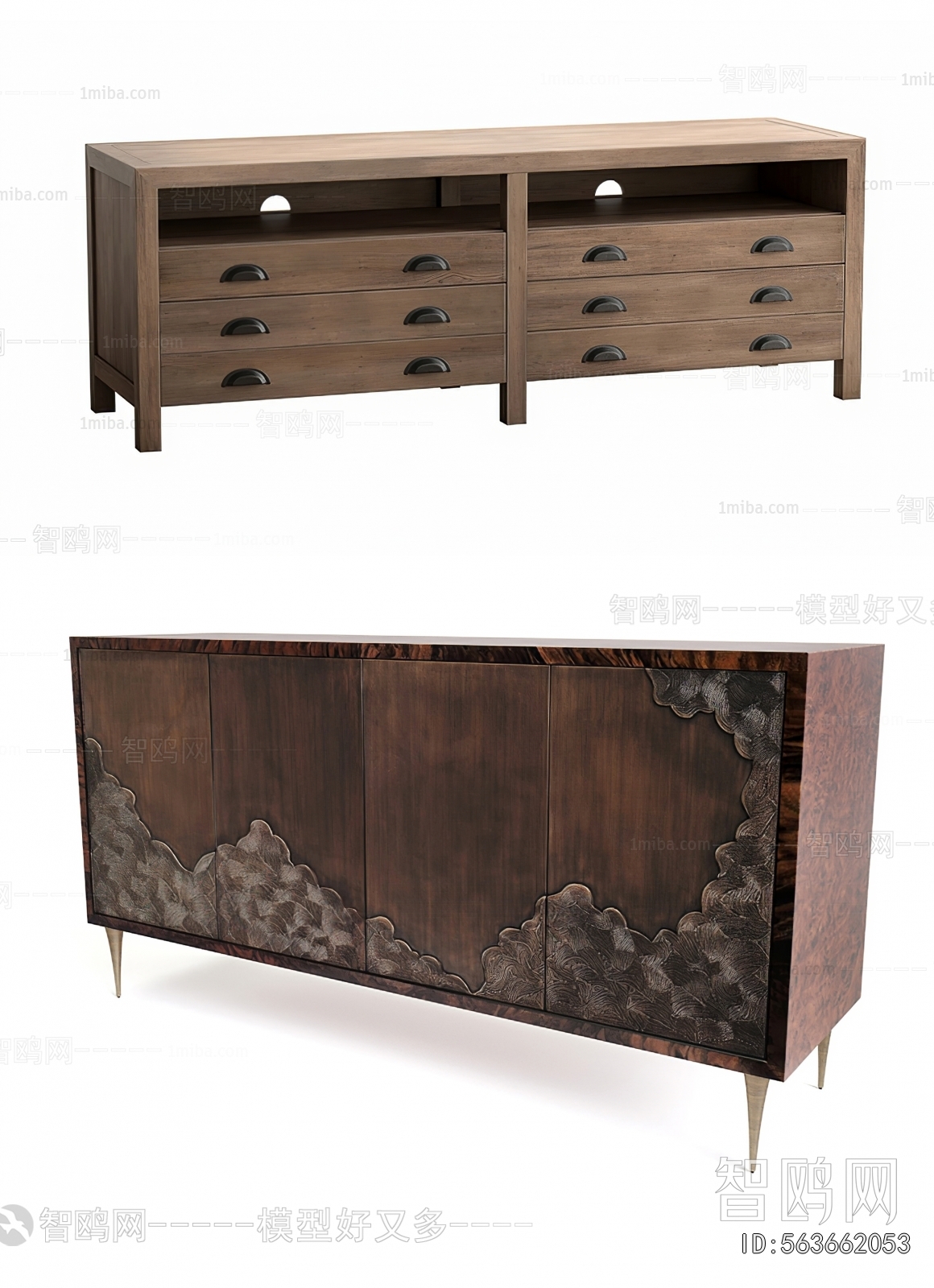 New Chinese Style Side Cabinet