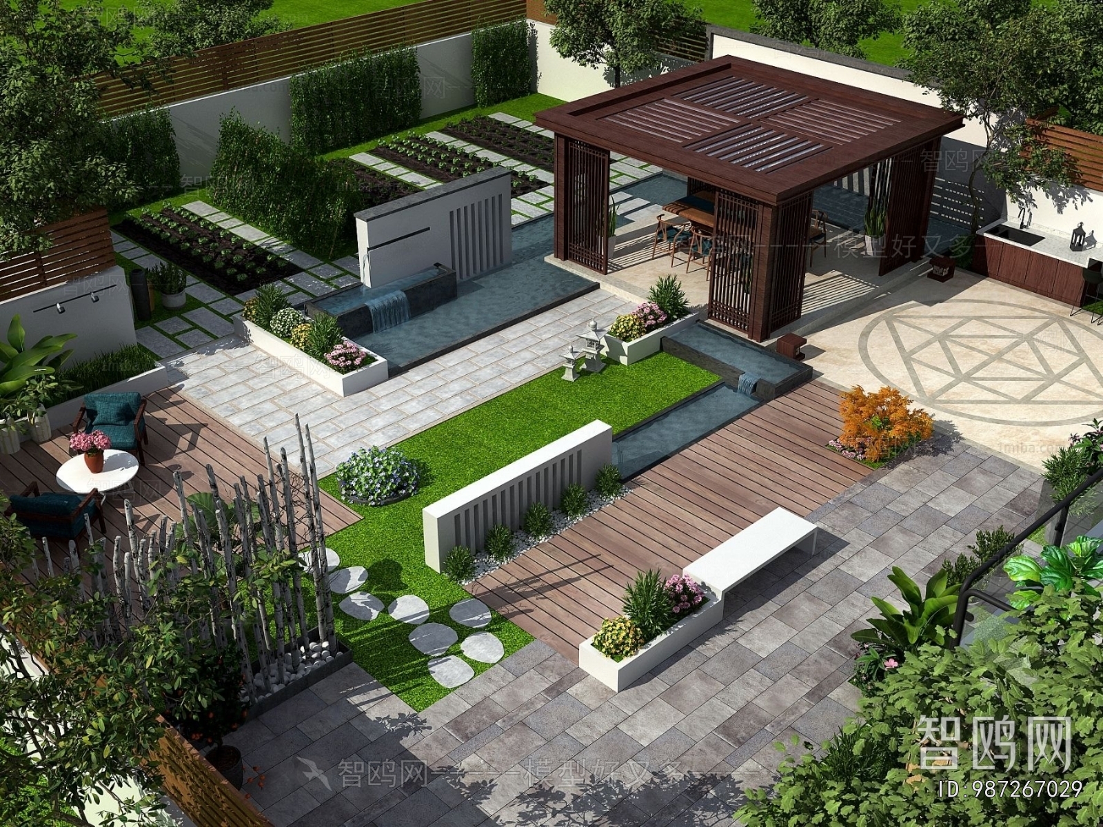 Modern Courtyard/landscape