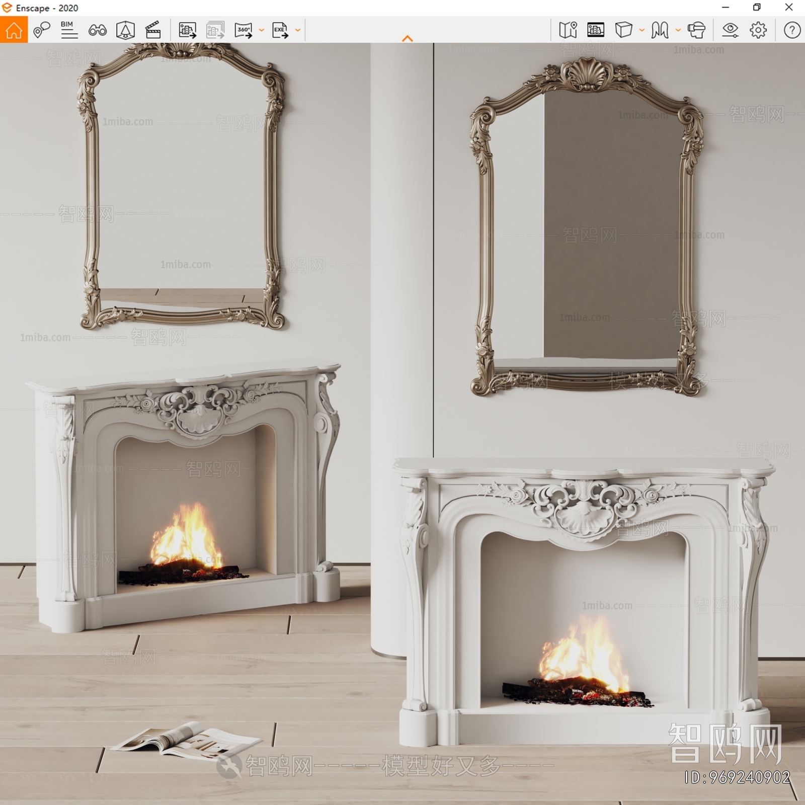 French Style Fireplace