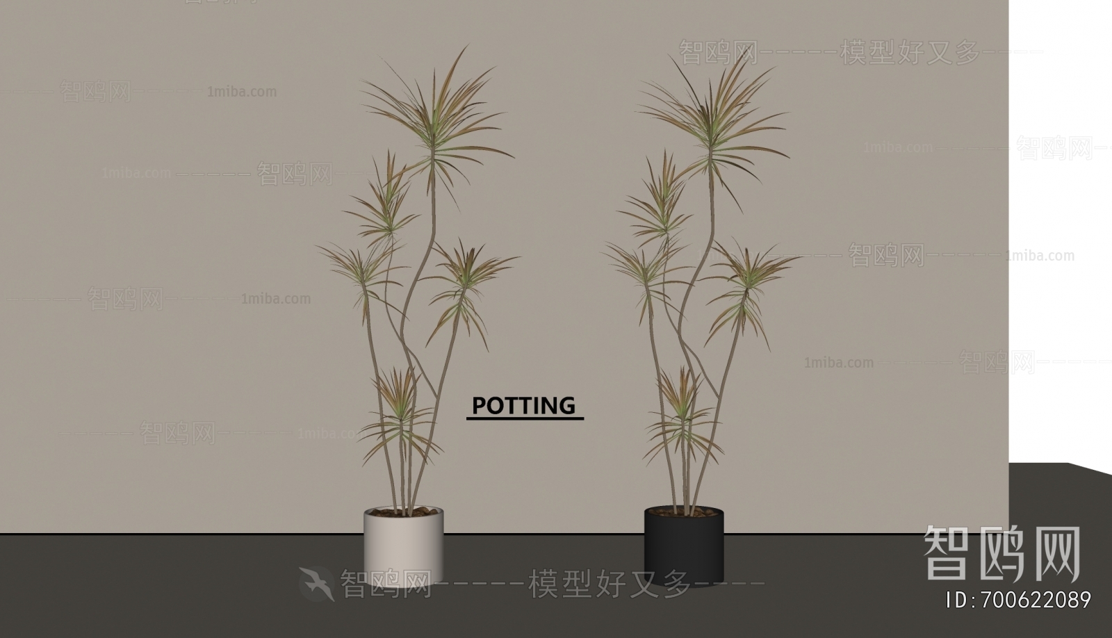 Modern Ground Green Plant Potted Plants