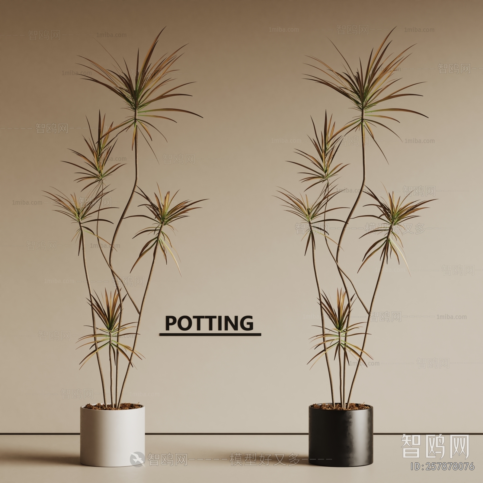 Modern Ground Green Plant Potted Plants