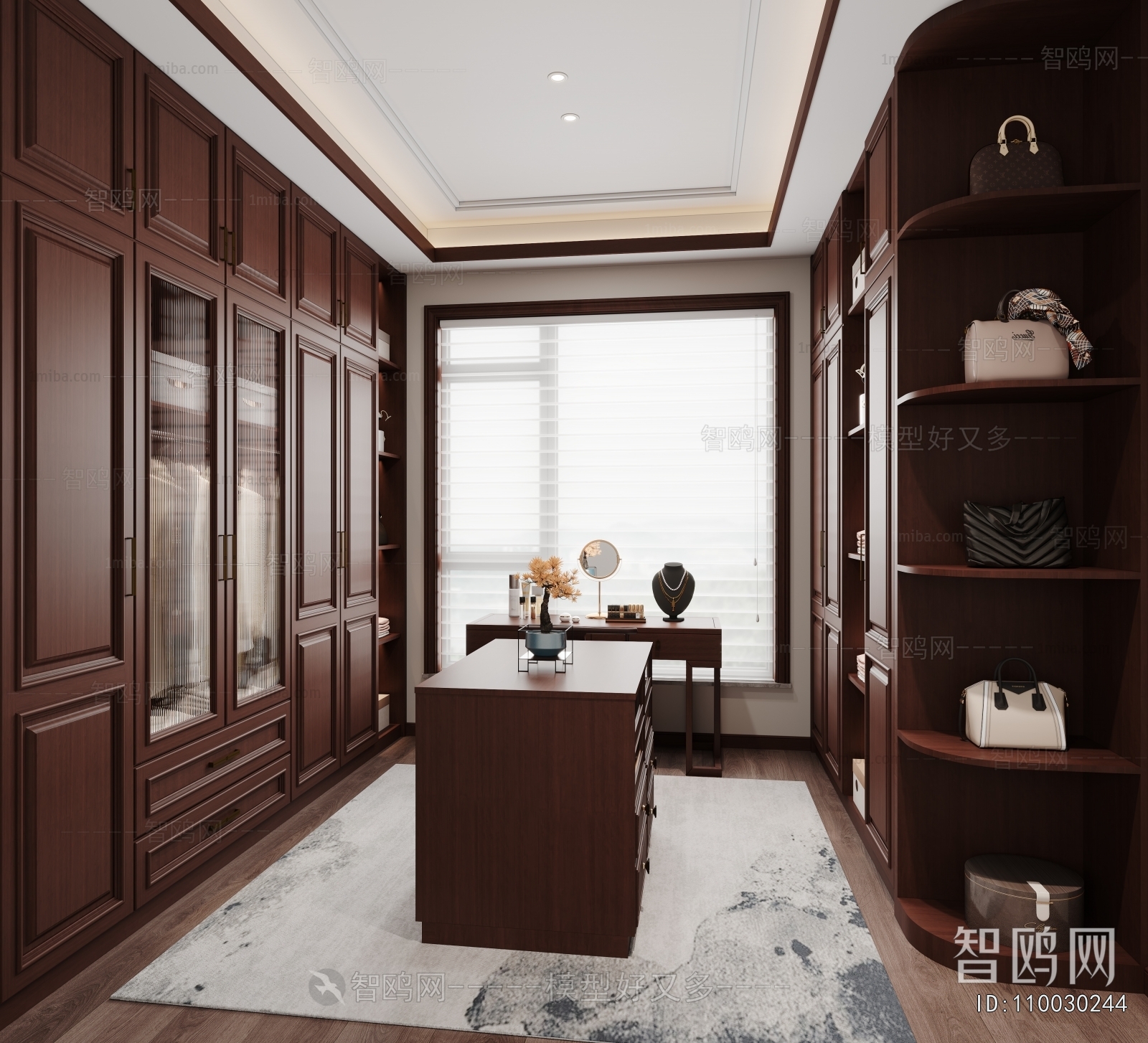 New Chinese Style Clothes Storage Area