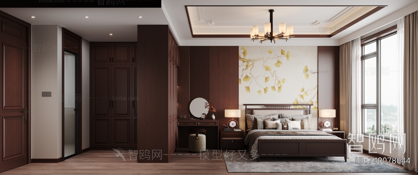 New Chinese Style Bedroom