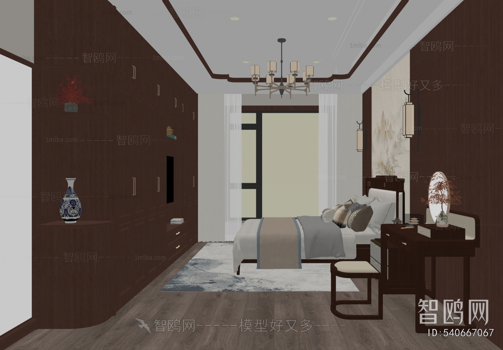 New Chinese Style Bedroom