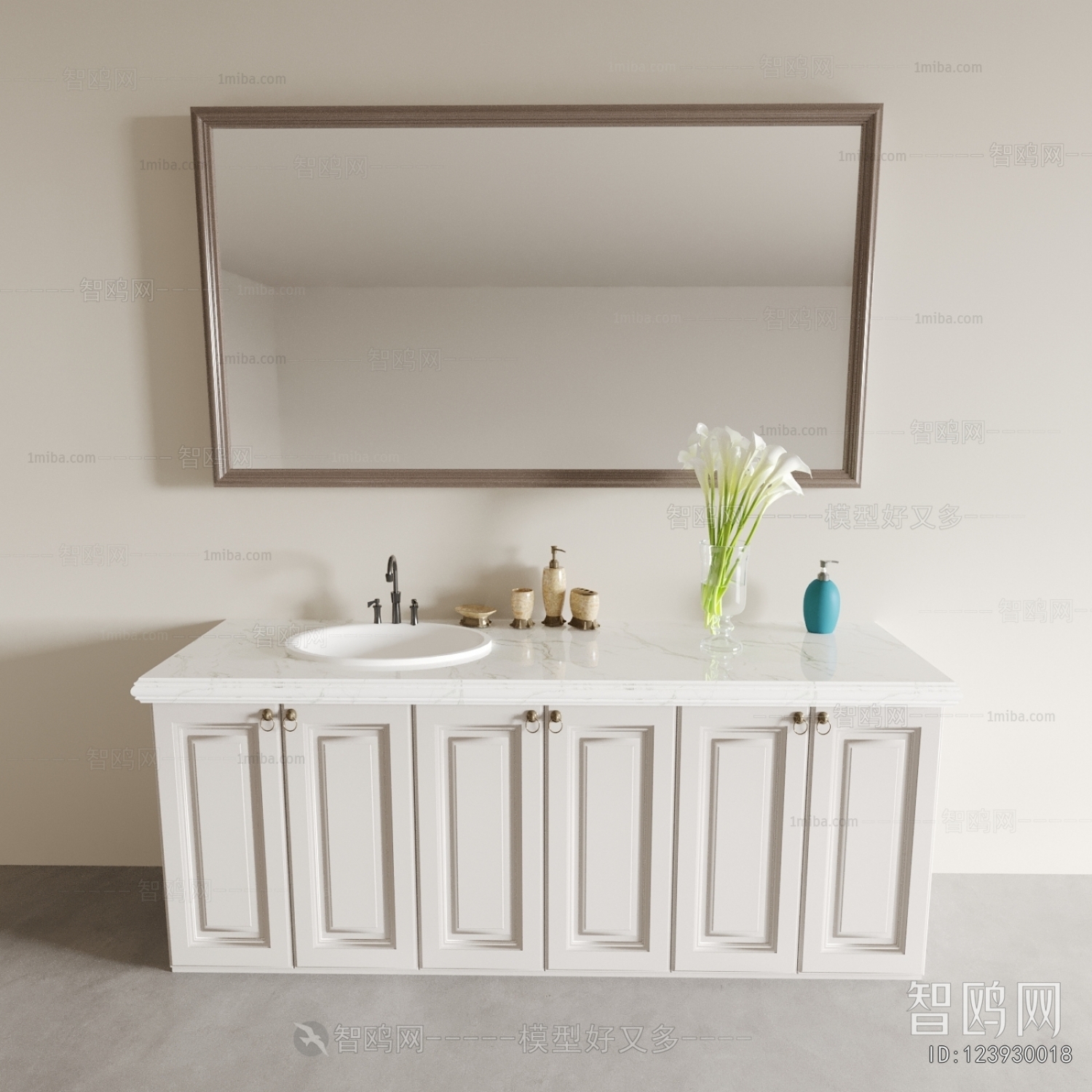 Simple European Style Bathroom Cabinet