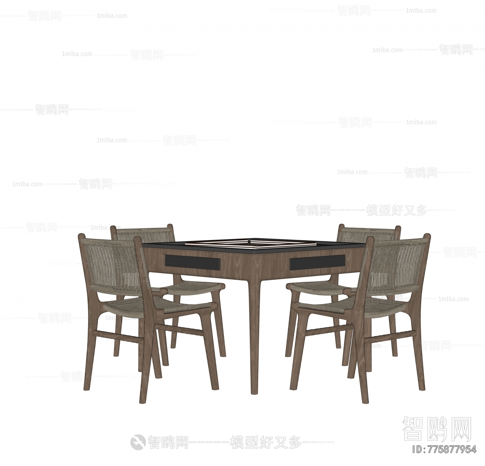 Wabi-sabi Style Mahjong Tables And Chairs