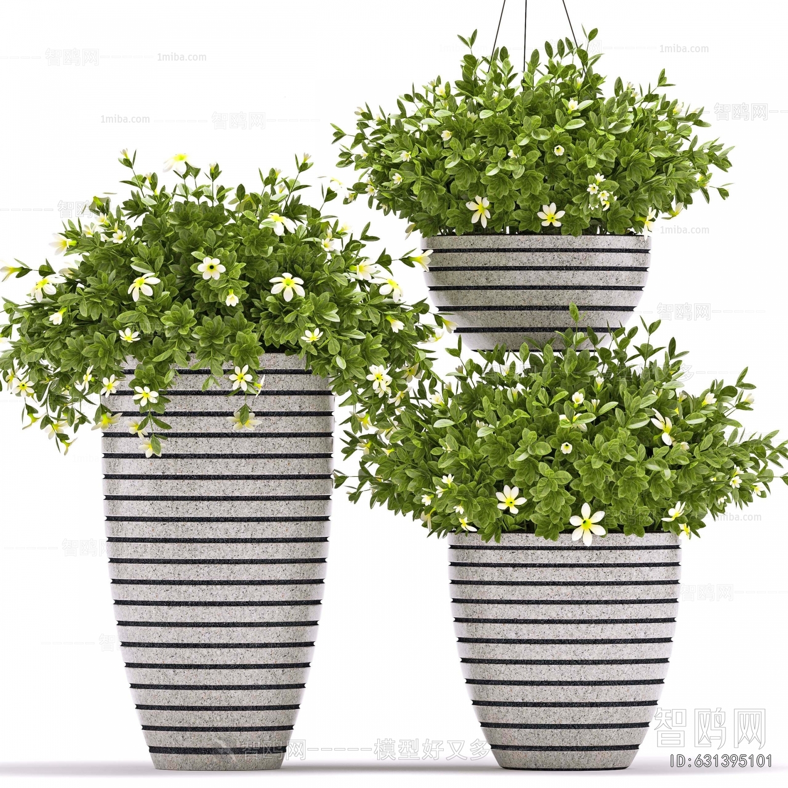 Modern Potted Green Plant