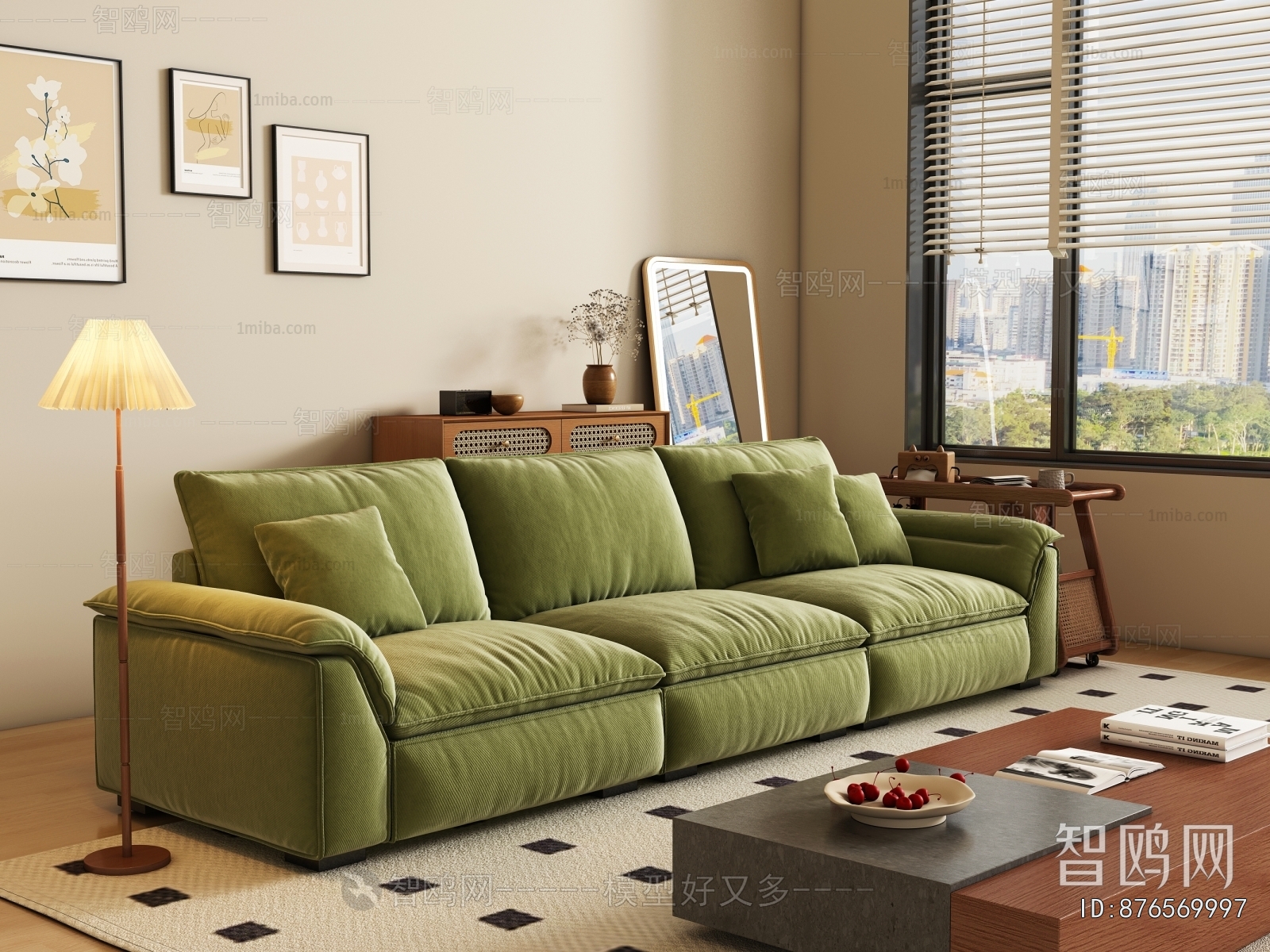 Modern Three-seat Sofa