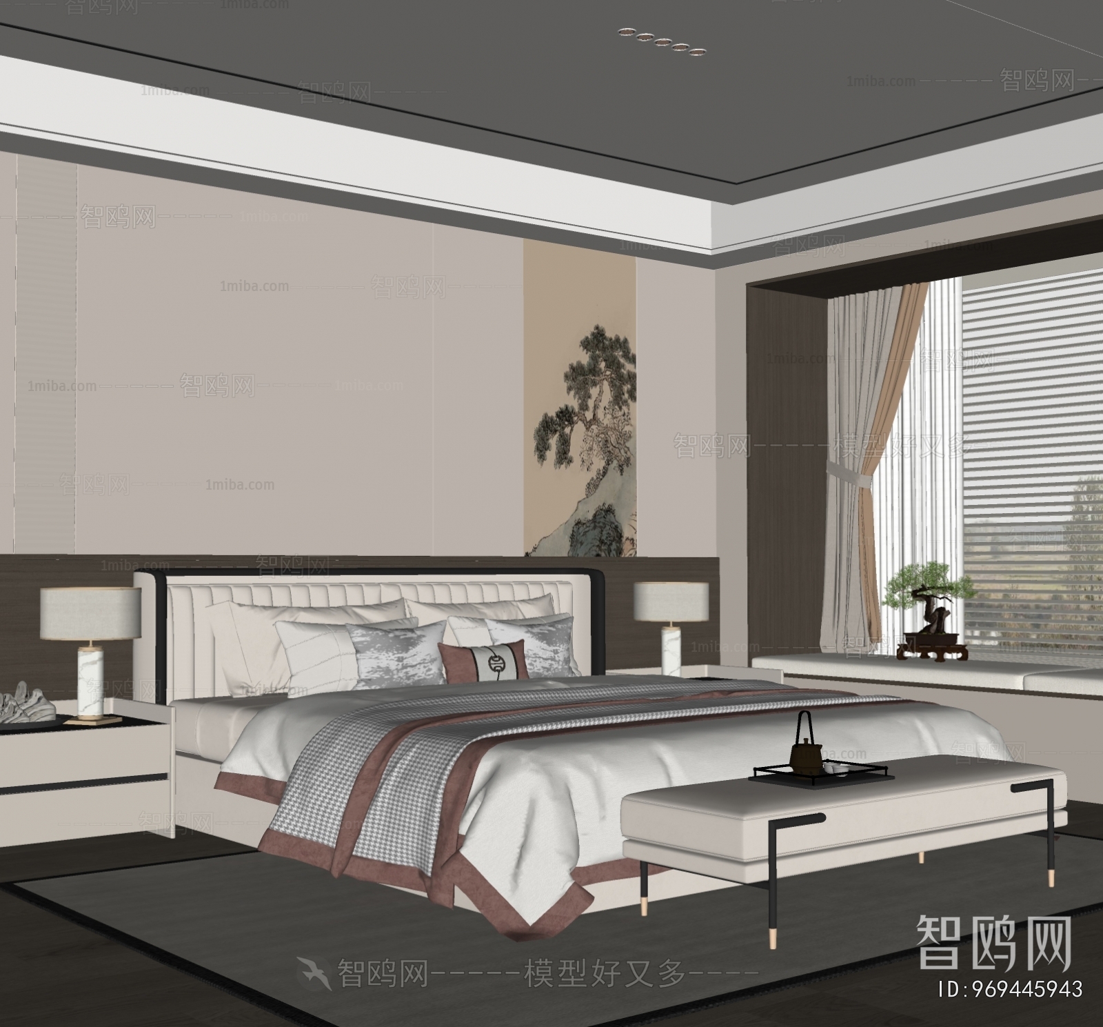 New Chinese Style Bedroom