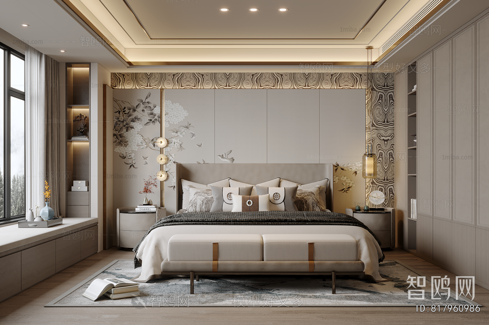 New Chinese Style Bedroom