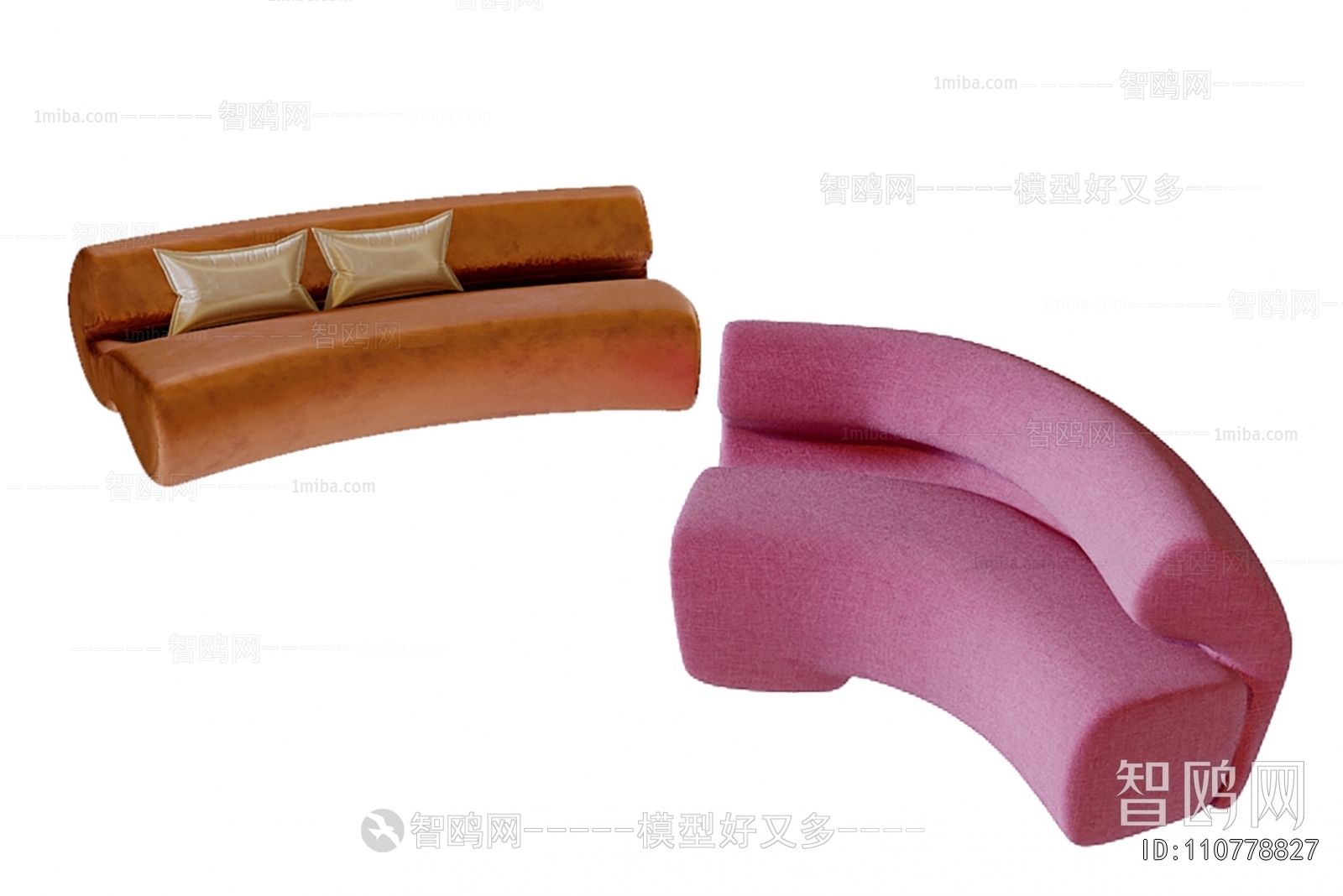 Nordic Style Curved Sofa