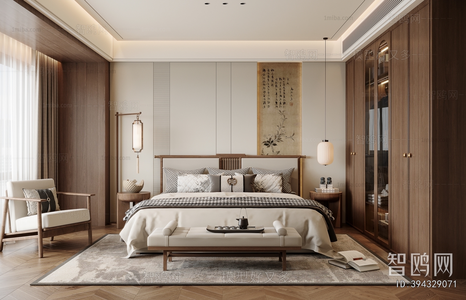 New Chinese Style Bedroom