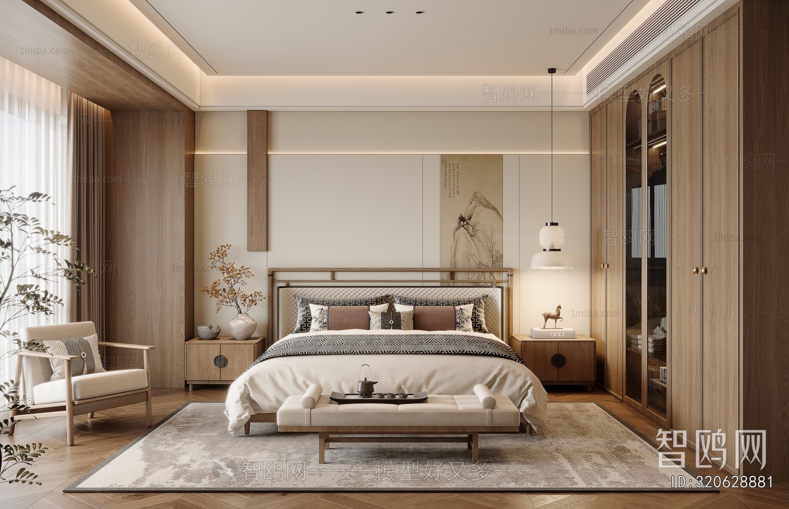 New Chinese Style Bedroom