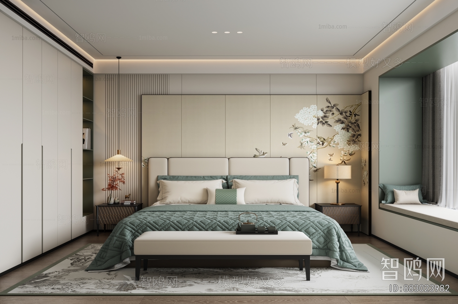 New Chinese Style Bedroom