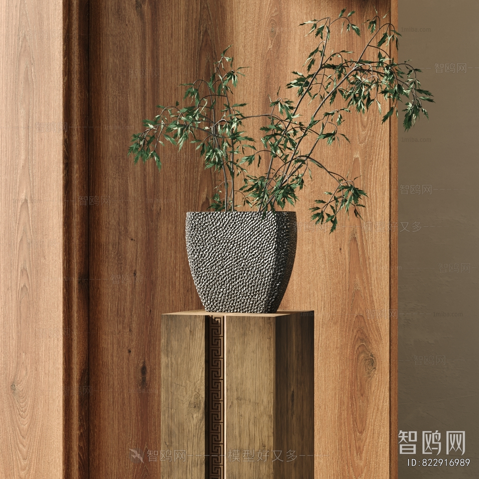 Modern Potted Green Plant