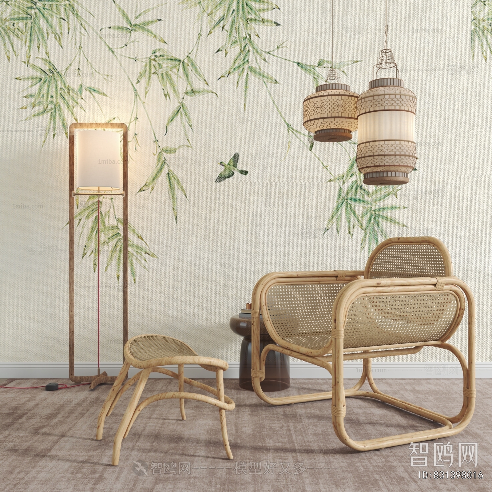 New Chinese Style Lounge Chair