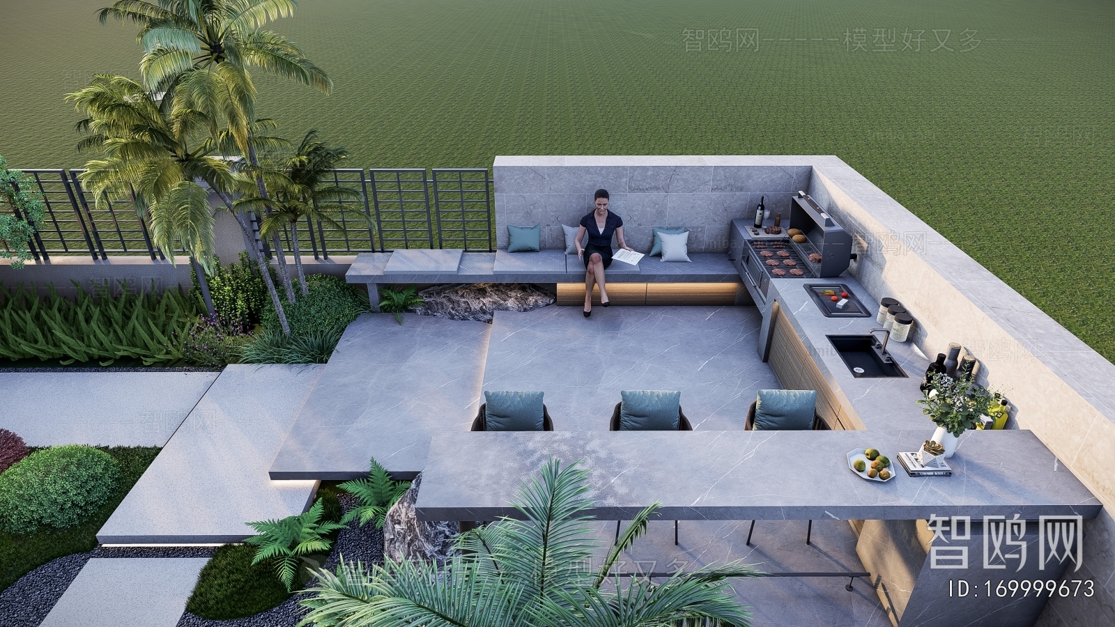 Modern Courtyard/landscape