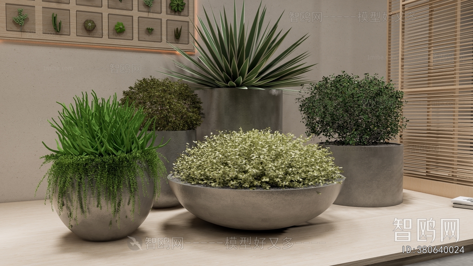 Modern Ground Green Plant Potted Plants