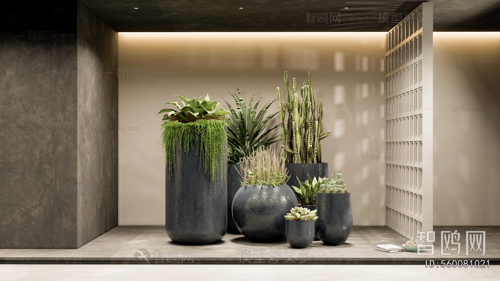 Modern Ground Green Plant Potted Plants