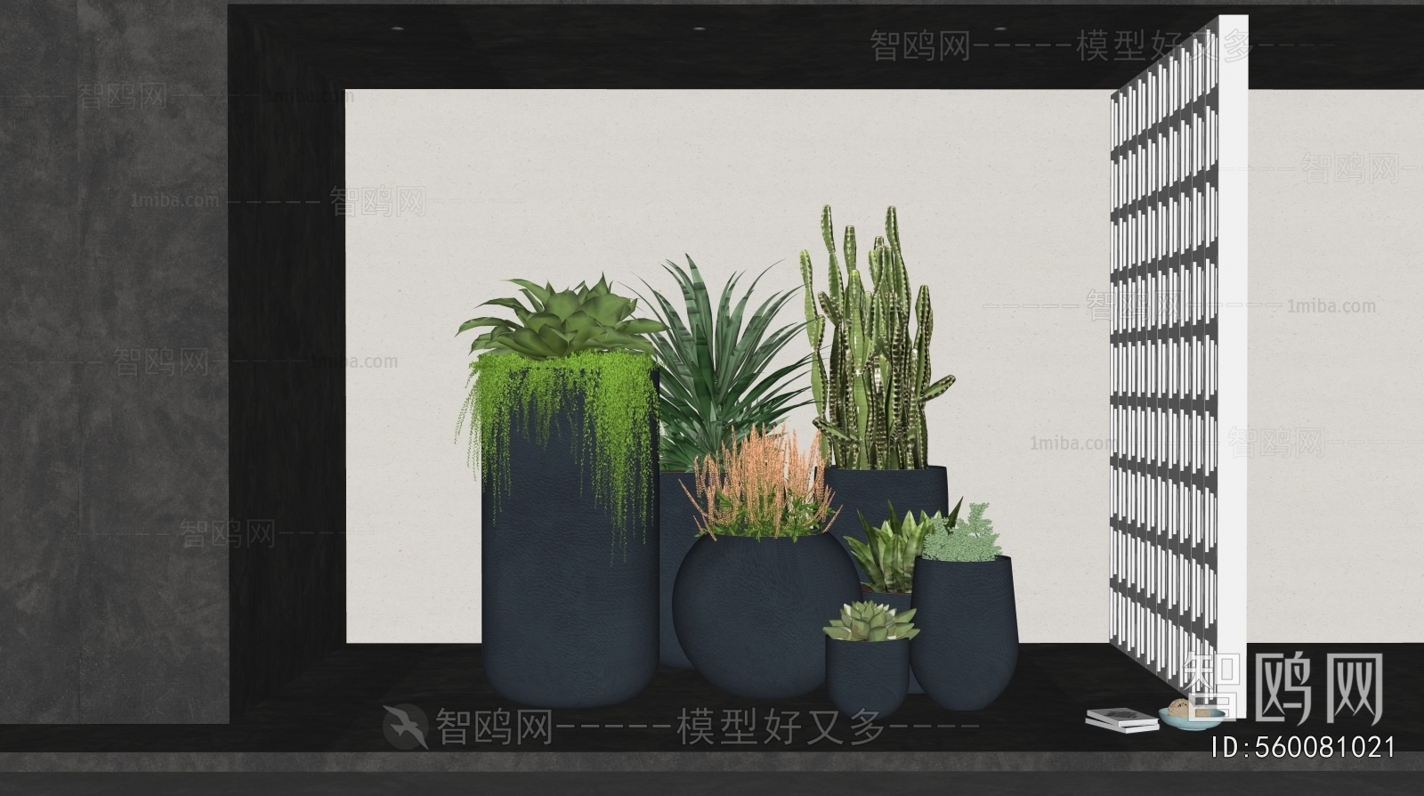 Modern Ground Green Plant Potted Plants