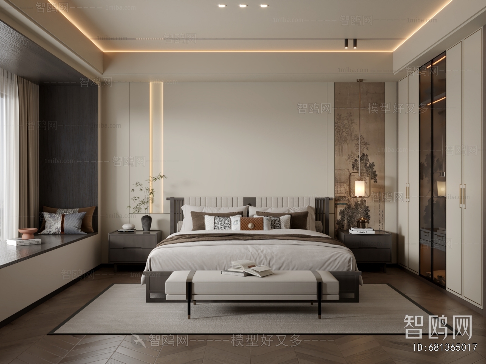 New Chinese Style Bedroom