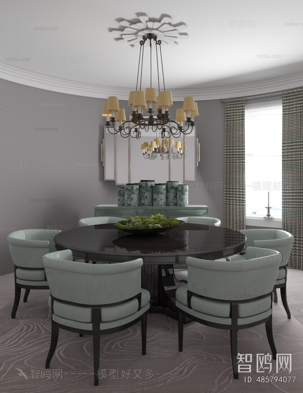 Simple European Style Dining Room