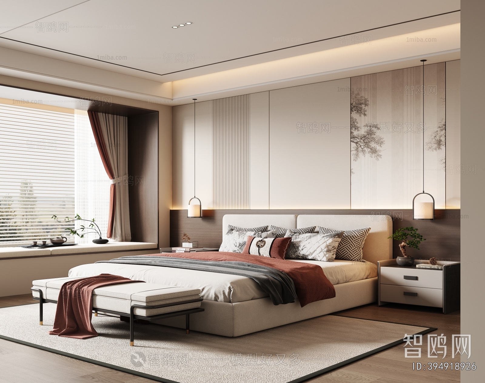 New Chinese Style Bedroom