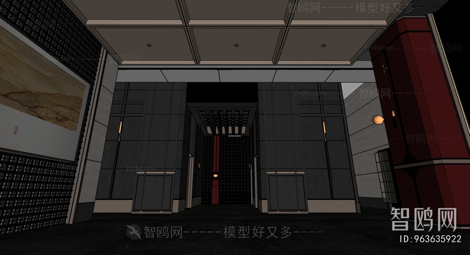 New Chinese Style Lobby Hall