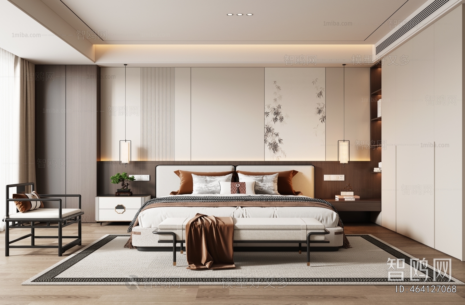 New Chinese Style Bedroom