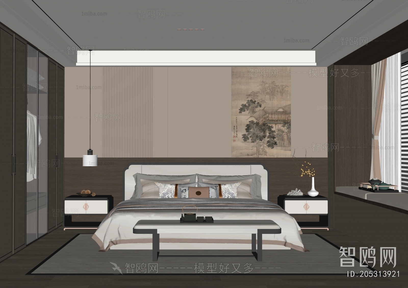 New Chinese Style Bedroom