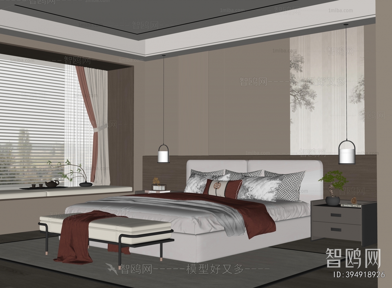 New Chinese Style Bedroom