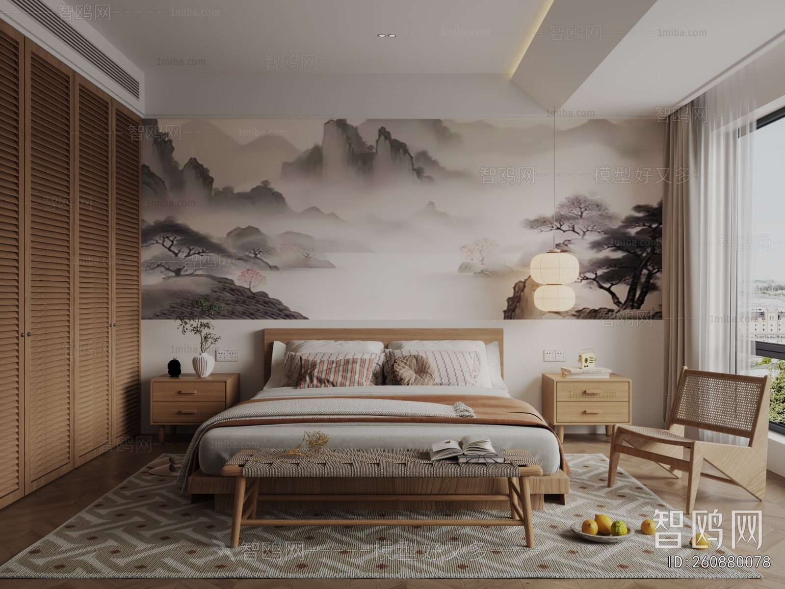 New Chinese Style Bedroom