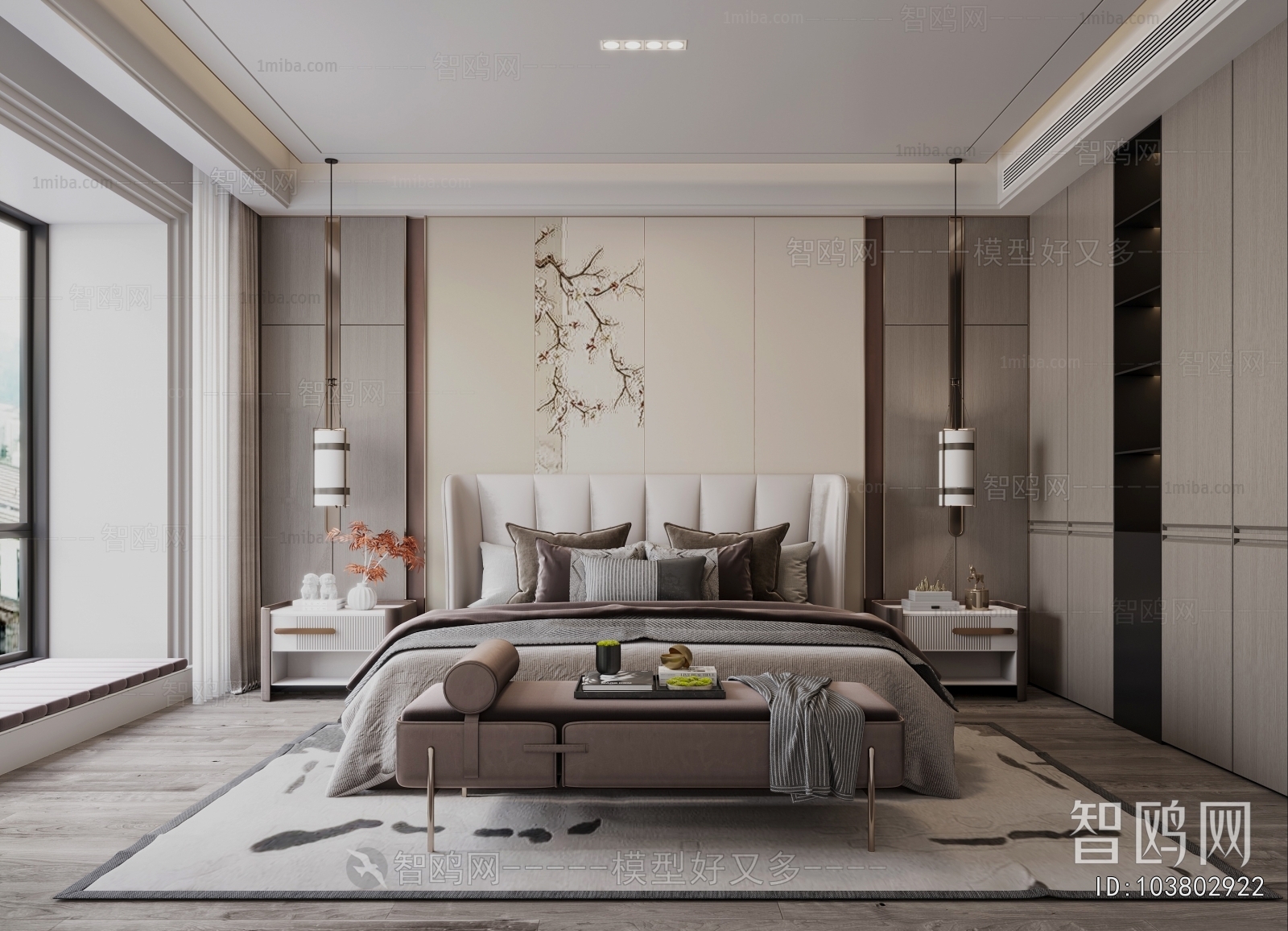 New Chinese Style Bedroom