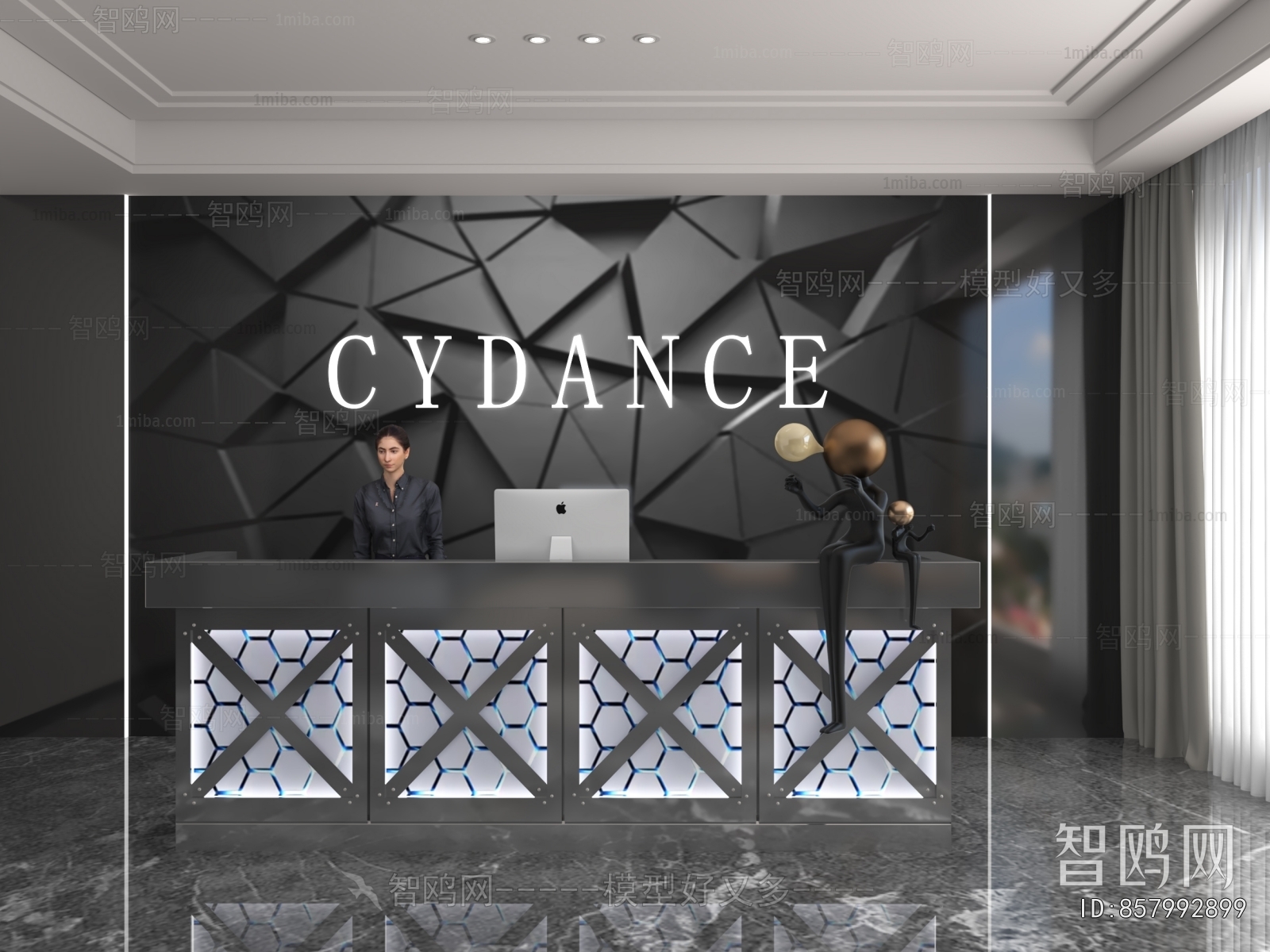 Modern Office Reception Desk