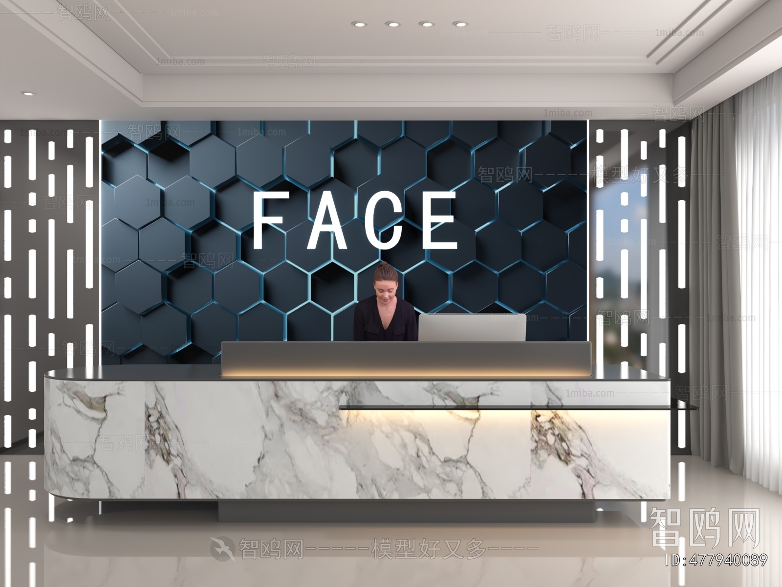 Modern Office Reception Desk