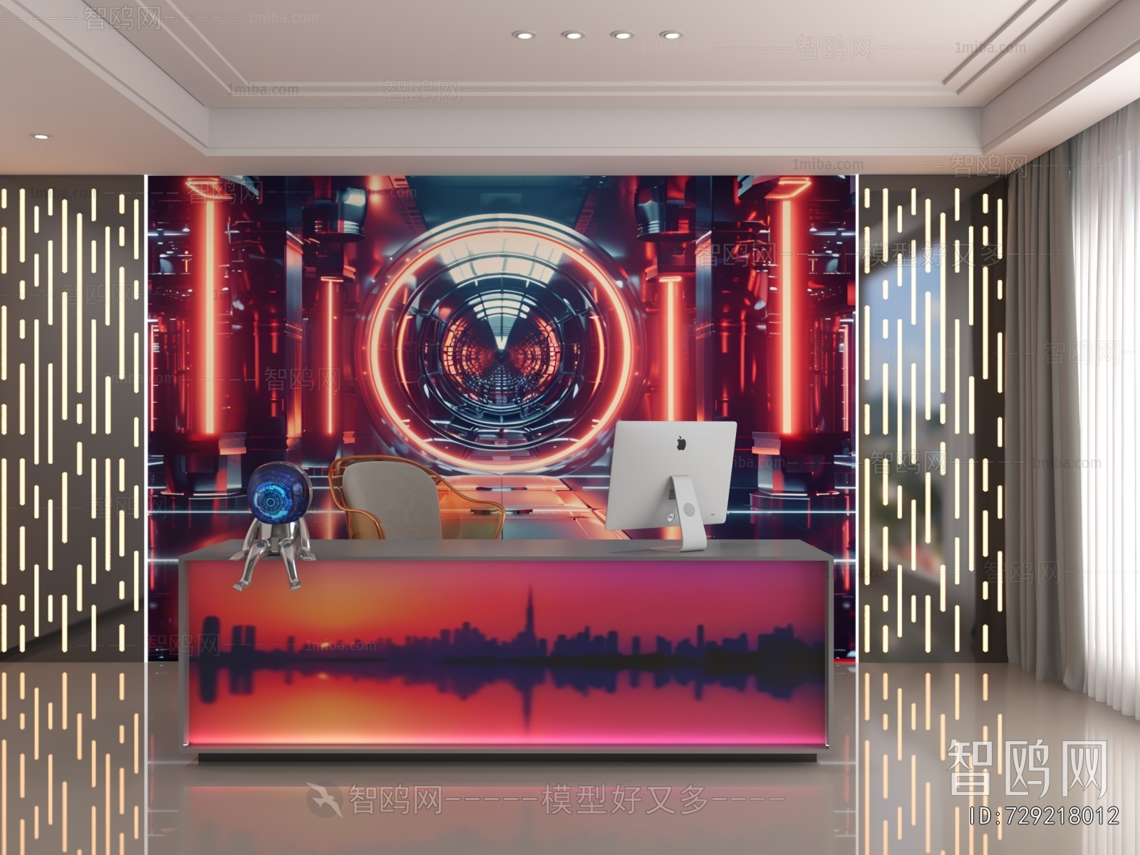 Modern Office Reception Desk