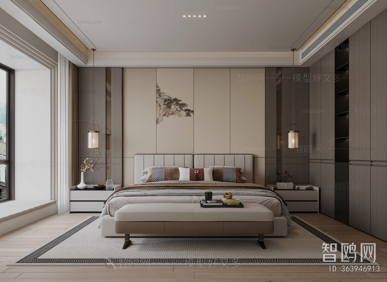 New Chinese Style Bedroom