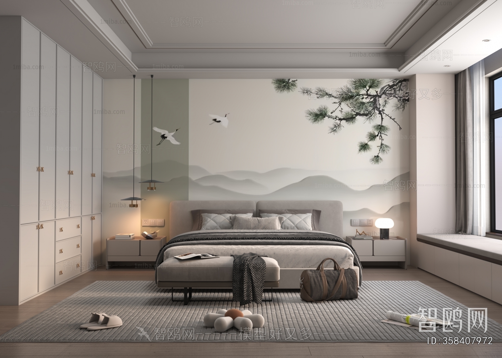 New Chinese Style Bedroom