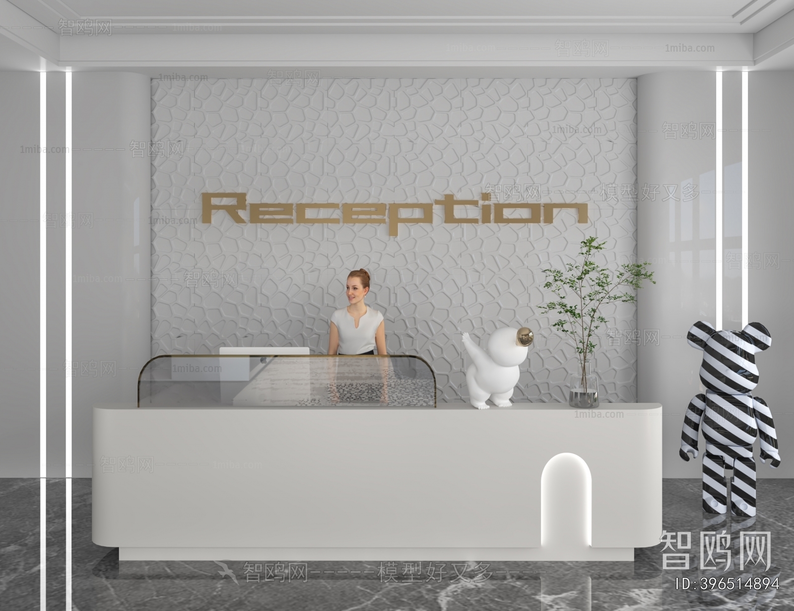 Modern Office Reception Desk