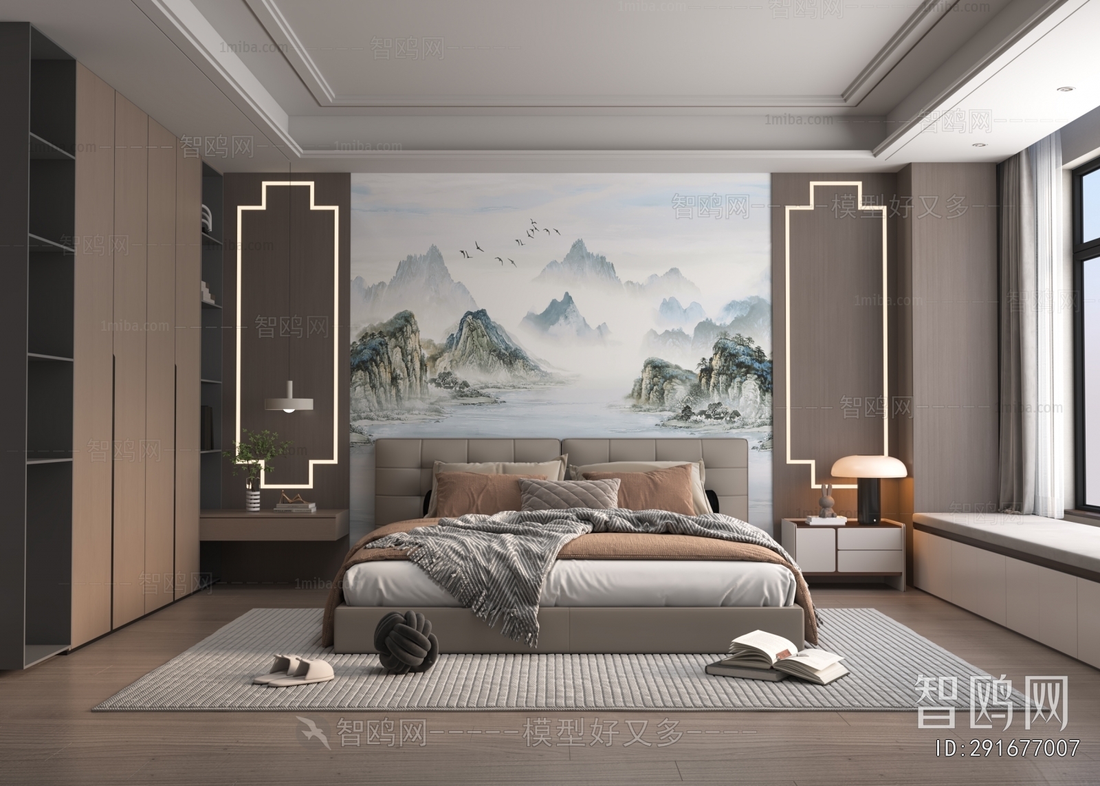 New Chinese Style Bedroom