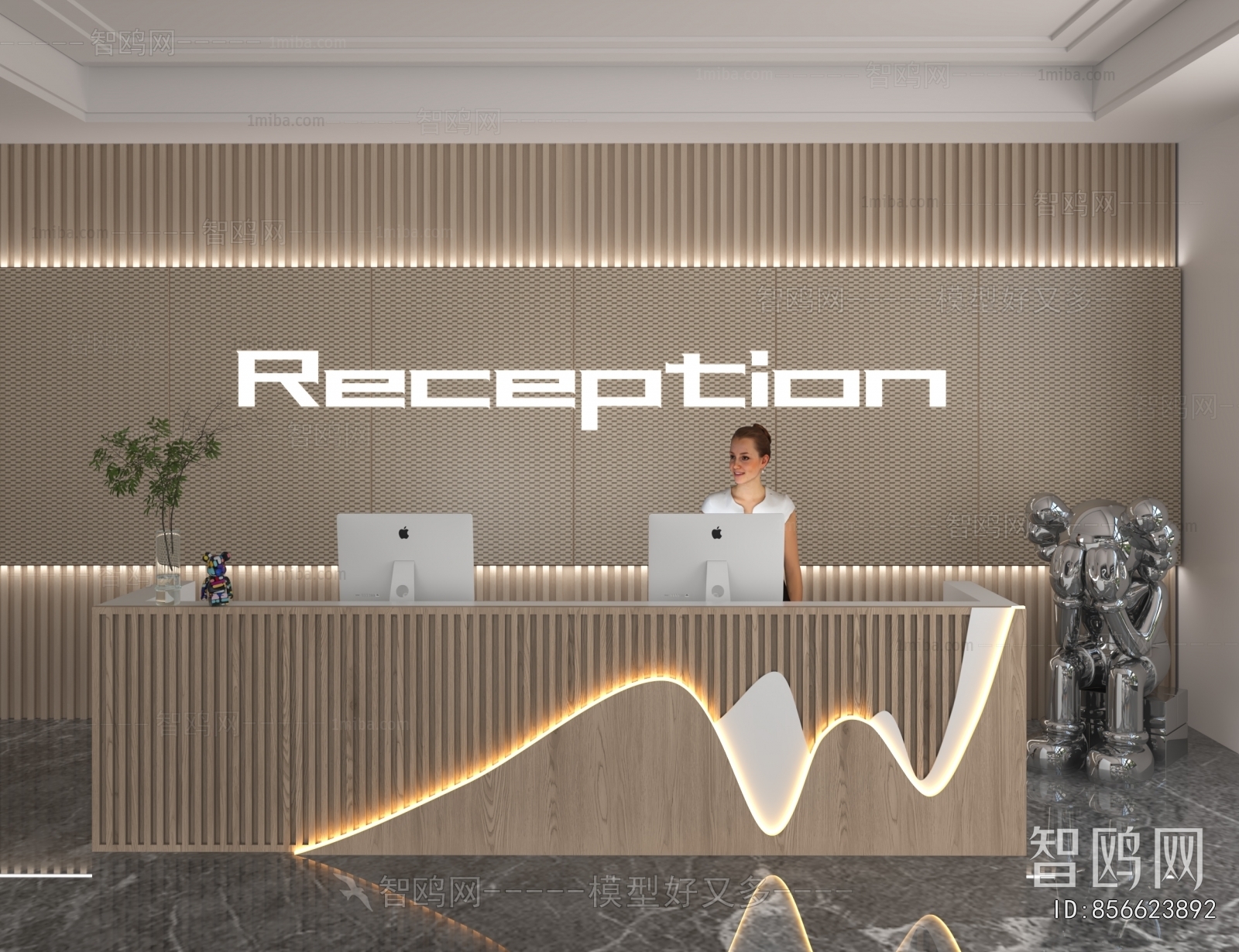 Modern Office Reception Desk