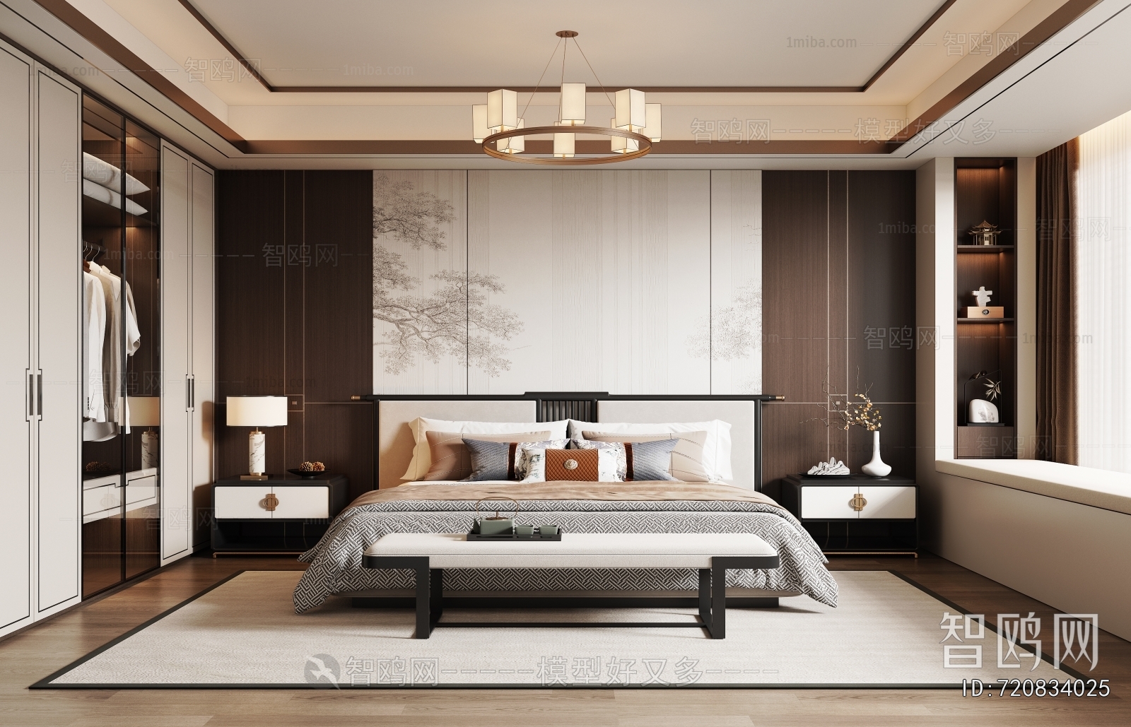 New Chinese Style Bedroom