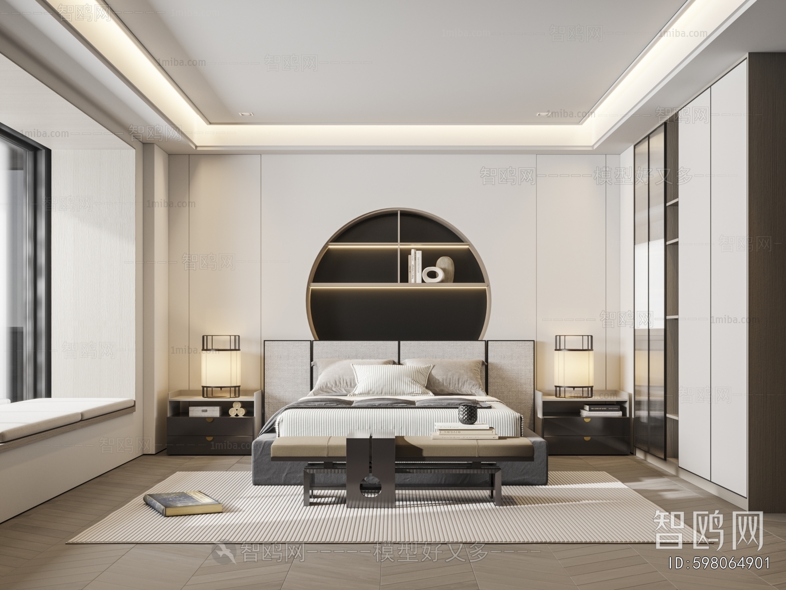 New Chinese Style Bedroom