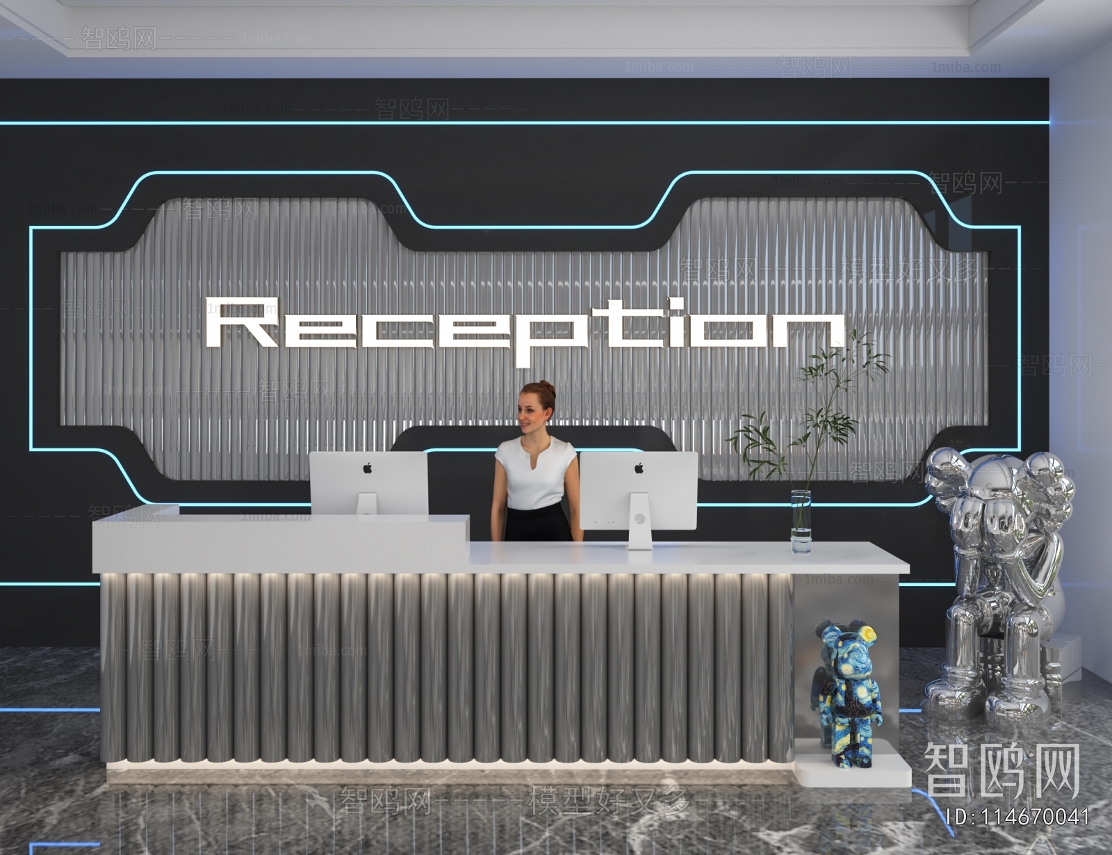 Modern Office Reception Desk